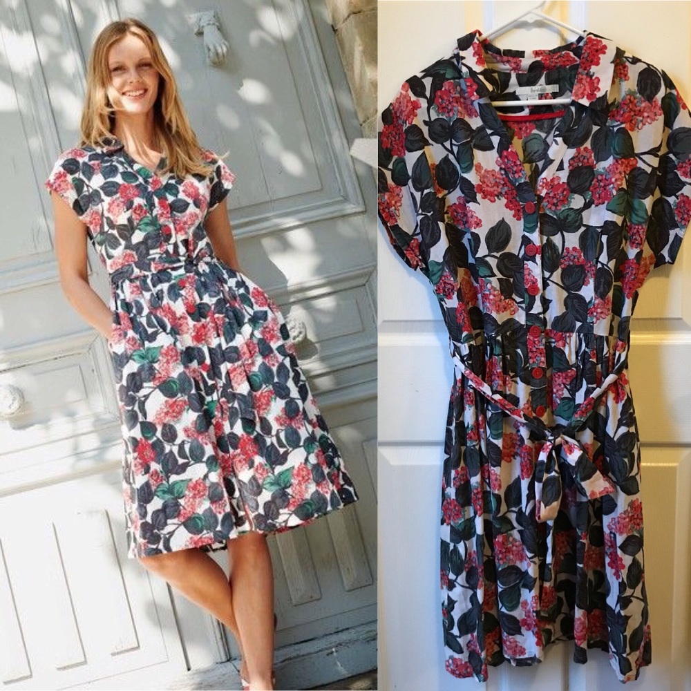 Boden Seatown Shirt Dress 12R NWOT